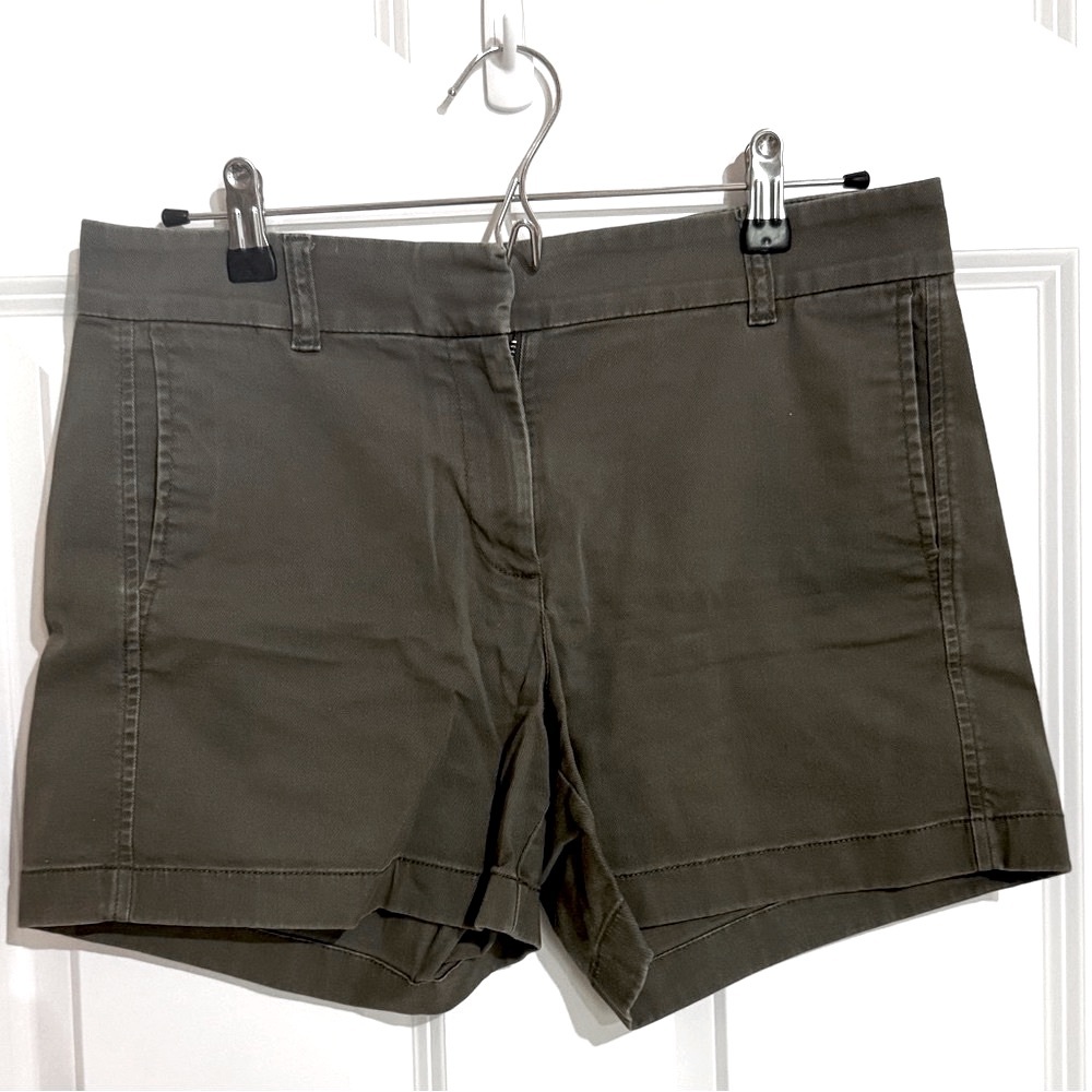 J. Crew Green Chino Shorts